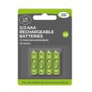 Pile Smart Solar 2/3 AAA NiMh 300 mAh lot de 4